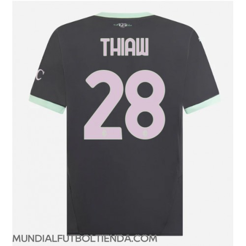 Camiseta AC Milan Malick Thiaw #28 Tercera Equipación Replica 2024-25 mangas cortas